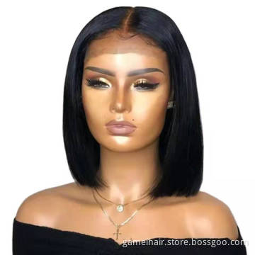 Straight Bob Wig Human Hair Cuticle Aligned Hd Full Lace Front Wig Raw Brazilian Virgin Human Hair Glueless Lace Frontal Wig